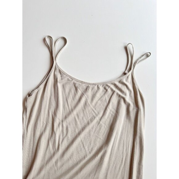 SARAH PACINI Neelah Taupe Beige Modal Jersey Scoop Neck Tank Top, Size 4/XL - Picture 5 of 11